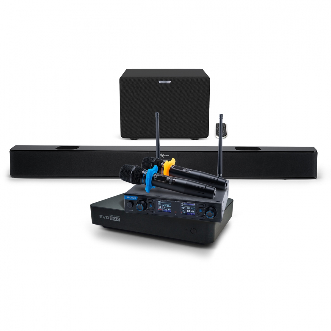 Hi-End караоке-система EVOBOX Premium + EvoSoundBar (саундбар с караоке) в Абакане