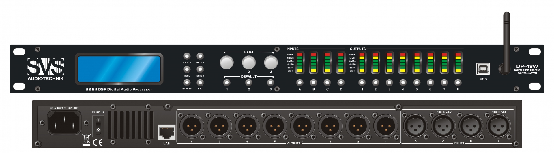 SVS Audiotechnik DP-48W Цифровой процессор: 4 входа 8 выходов в Абакане