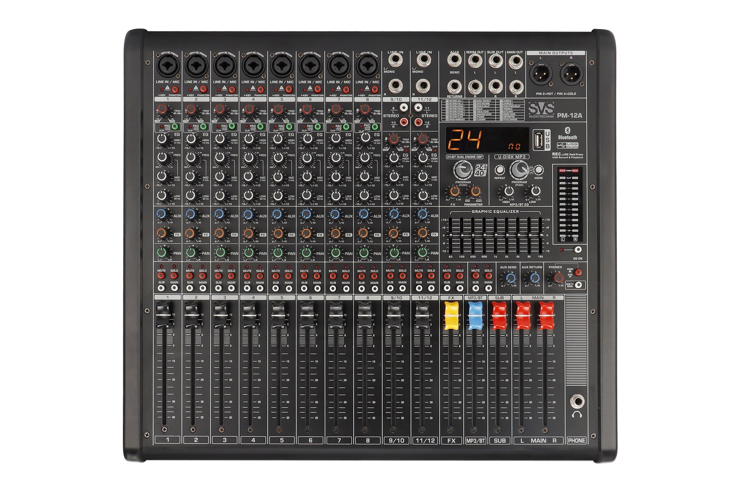 SVS Audiotechnik mixers PM-12A Активный аналоговый микшерный пульт, 12-канальный в Абакане